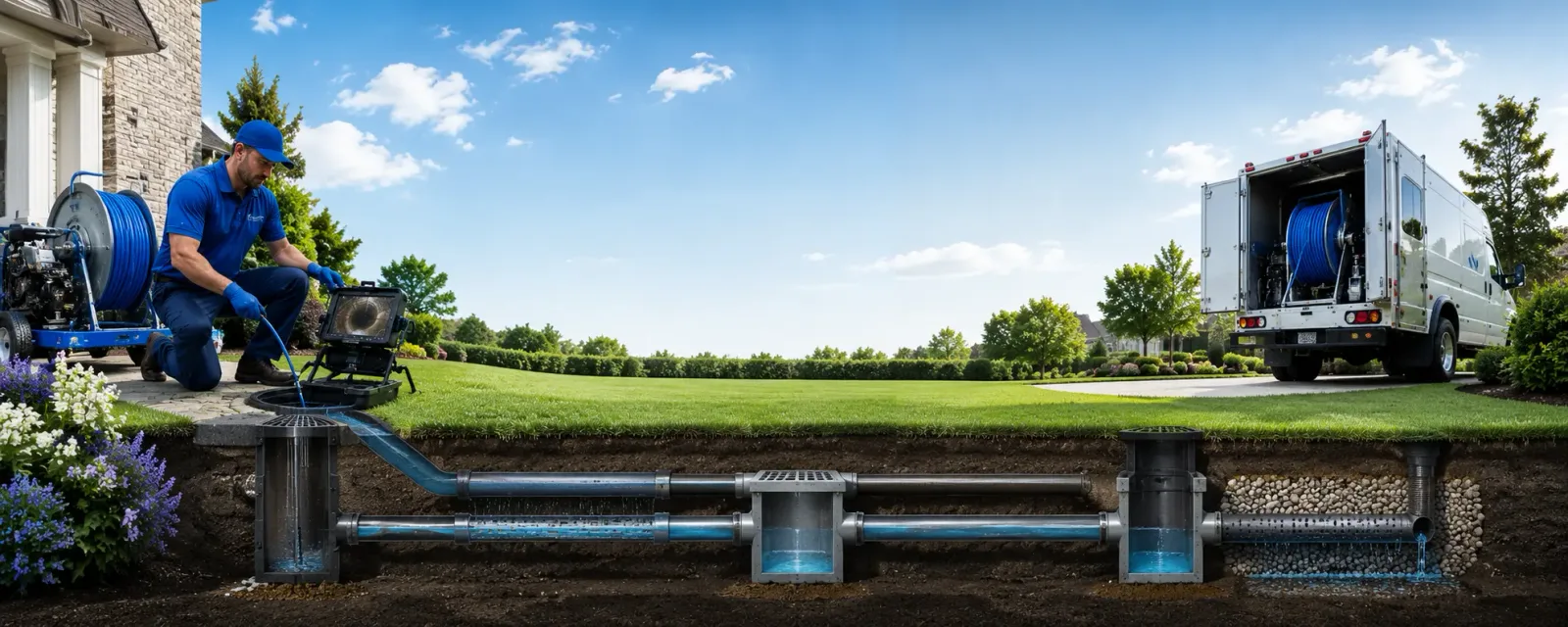 Outdoor drain cleaning information for Ponder, TX
